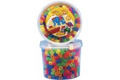 Kreative leker - Hama Ironing beads Maxi in Tub-Neonmix 600 pcs - 8572