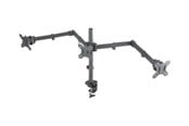 Skjermholder - IC INTRACOM Manhattan Monitor Triple Desk Mount (clamp) 3 screens 10-27" Vesa 75x75 to 100x100mm 3 pivots (full motion) Height up to 44cm Max 14kg Black - 461658