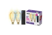 Smarthus - WiZ ST64 E27 Amber Smart Filament Pære 2-Pakning med Fjernkontroll - Dimbar varm til kald Hvit LED - 929003057022