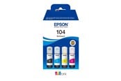 Printertilbehør blekk/toner - Epson EcoTank 104 - 4-Pack (Yellow Cyan Magenta Black) Ink - C13T00P640