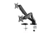 Skjermholder - Deltaco dobbelt skrivebordsbeslag m. gasfjeder 13-32" - ARM-1300