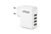 Mobil - Adaptere og ladere - Gembird Universal USB charger 4 ports - 3.1 A - White - EG-U4AC-02