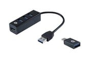 USB-hub - HUBBIES TAIL USB-hub - USB 3.2 - 4 porter - Svart - HUBBIES04B