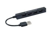 USB-hub - HUBBIES HUBBIES05B USB-hub - 4 porter - Svart - HUBBIES05B