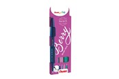 Skrive- & Tegneverktøy - Pentel SES15B-4 Brush Sign Pen BERRY set - SES15B-4
