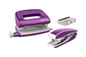 Hullemaskin & Stiftemaskin - Leitz Stift- & Hullesett Mini WOW Lilla - 55612062