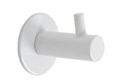 Beslag & Hengsler - Home>it Knaggrekke rund med 1 knagg - hvit - 12481