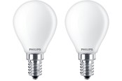LED-lyspære - Philips LED-lyspære Classic Mini-ball 2.2W/827 (25W) Frosted 2-pack E14 - 929001345470