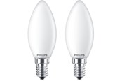 LED-lyspære - Philips LED-lyspære Classic Candle 4.3W/827 (40W) Frosted 2-pack E14 - 929001345367
