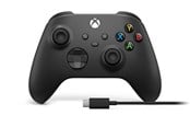 Spill - Tilbehør - Microsoft Xbox - Carbon Black + USB-C Cable - Wireless Controller - Microsoft Xbox One - 1V8-00002