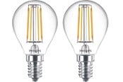 LED-lyspære - Philips LED-lyspære Classic Mini-ball 4.3W/827 (40W) Clear 2-pack E14 - 929001890467