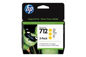 Printertilbehør blekk/toner - HP 712 / 3ED79A 3-Pack Yellow Ink - 3ED79A