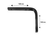 Beslag & Hengsler  - Home>it Hylleknekt F-profil 120x150 mm - svart - 16225
