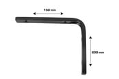 Beslag & Hengsler  - Home>it Hylleknekt F-profil 150x200 mm - svart - 16245