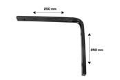 Beslag & Hengsler  - Home>it Hylleknekt F-profil 200x250 mm - svart - 16265