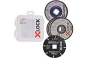 Sirkelsag - Bosch X-LOCK 125 mm-sett med kappe- og lamellslipeskive, CMW - 2608619374