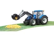 Leketøysbil - Bruder New Holland T7.315 traktor med frontlaster lekesett - 03121