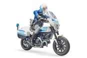 Leketøysbil - Bruder bworld Ducati Scrambler FT politimotorsykkel lekesett - 62731