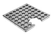 Dreneringsprodukter - SSI-METALINDUSTI ApS Hf grating 136 x 136 mm with cut-out - 1118