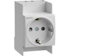 Komponenter for switchboxes og skap - Hager Outlet schuko for din rail - SNS016