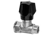 Beslag - Frese stop valve dn15 for f raw brass with handle and drain - 25-1135