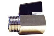 Beslag - Pettinaroli Male/female mini ball valve with black nylon lever 1/2 - ET-405-004X12