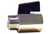 Beslag - Pettinaroli Male/female mini ball valve with black nylon lever 1/2 - ET-405-004X15
