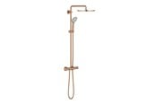 Dusj- og monteringstilbehør - Grohe Euphoria System 310, Dusjsystem med termostatisk blandebatteri for veggmontering, Børstet Warm Sunset - 26075DL0