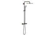 Dusj- og monteringstilbehør - Grohe Euphoria System 310, Dusjsystem med termostatisk blandebatteri for veggmontering, børstet hard grafitt - 26075AL0