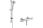 Blandebatterier og beslag - Hansgrohe ecostat comfort combi set 0.65 m with croma 100 va - 27034000