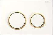 Installasjonssystemer - Geberit actuator plate omega20 for dual flush: white / gold - 115.085.KK.1