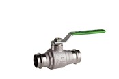 Beslag - Pettinaroli Heavyduty fullway ball valve with press fittings ends green - P100-035