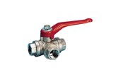Beslag - Pettinaroli Three way fullway ball valve 82% flow "t" port ball 1/2 - 240NT-004