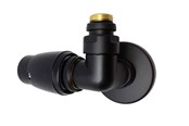 Håndkleradiatorer og tilbehør - Kriss corner angle valve set rtl right hand side matt black - KV7150S
