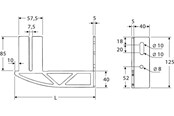 Radiatorer og ventiler - Hudevad (RIOpanel) Wall support 205/150 mm for LK - 30204020