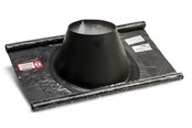 Kjeler og skorsteiner - Metalbestos wood flashing ø250/150 5-32° flex black - 317635256