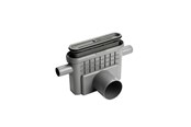 Dreneringsprodukter - Unidrain Outlet unit w/horizontal outlet Ø75 mm incl. water trap and two horizontal side inlets Ø40/32 mm - 1433.0075