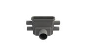 Dreneringsprodukter - Unidrain Outlet unit w/horizontal outlet Ø75 mm incl. water trap and fire horizontal side inlets Ø40 mm - 1413.0075