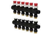 Gulvvarme - Uponor vario plus manifold w. valve ls 6x 3/4 euro - 1030582