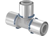 Alu pex-systemer - Uponor s-press composite tee 75 x 75 x 75 mm - 1032888