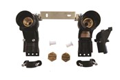 PEX-systemer - Unite double 15 mm x 1/2" wall connection push black - LM3100