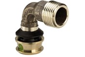 Alu pex-systemer - Viega Raxofix transition bend 90° 16 x 3/4" socket/nipple gunmetal - 645991