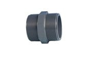 Plastrør og beslag - +GF+ Barrnipple pvc pn10 1 1/4" - 721911909