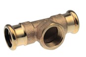 Trykkrør & Beslag - Vsh Fabrieken Xpress copper threaded t-piece fff 28xrp3/4x28 - 38593