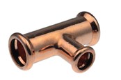 Trykkrør & Beslag - Vsh Fabrieken Xpress copper reduced t-piece fff 28x22x28 - 4801929