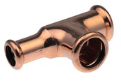Trykkrør & Beslag - Vsh Fabrieken Xpress copper reduced t-piece fff 22x22x15 - 4801863