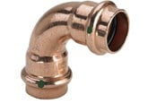Trykkrør & Beslag - Viega Profipress bend 90° 12 Copper/bright 291488 - 291488