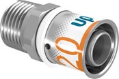 Alu pex-systemer - Uponor s-press plus adapter male thread 20 mm x 12 - 1070504