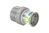 Alu pex-systemer - Uponor s-press plus adapter male thread 32 mm x 114 - 1070510