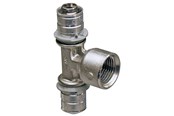 Alu pex-systemer - Uponor press tee adapter female thread 40-rp3/4ft-40 - 1046923